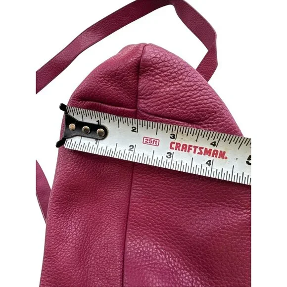 Furla Magenta Pebbled Leather Shoulder Bag - Picture 10 of 11